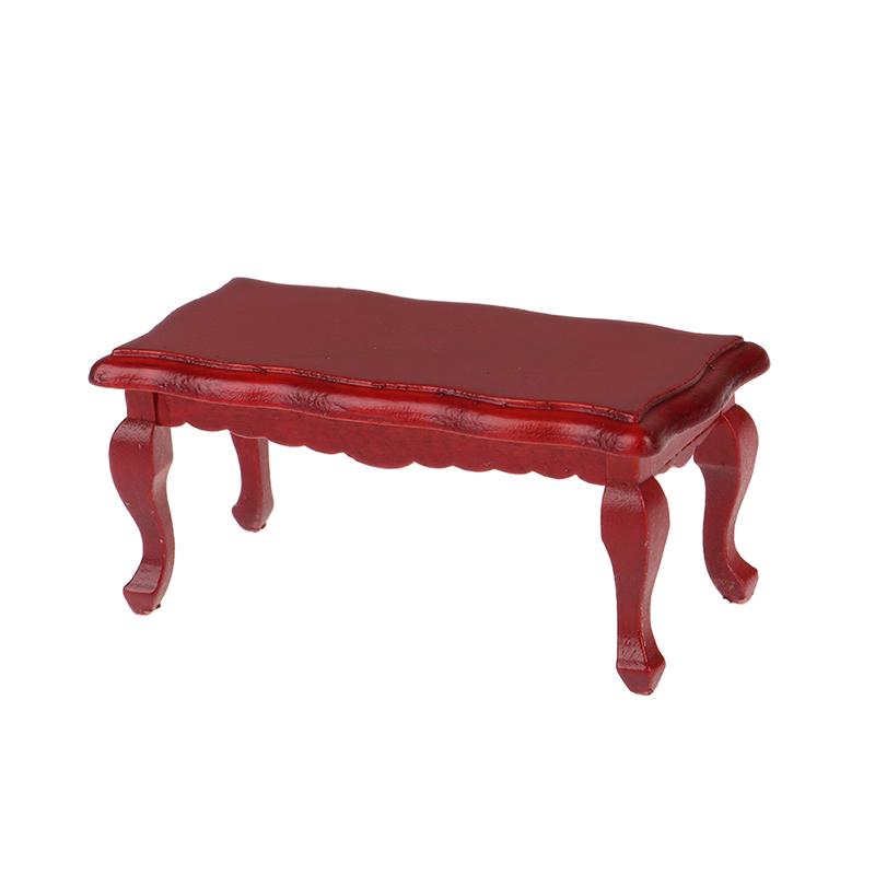 

1:12 Dollhouse Miniature Furniture Wooden Teatable Coffee Table Doll House Decor коричневий