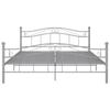 VidaXL Cadre de lit Gris Métal 160x200 cm 325002