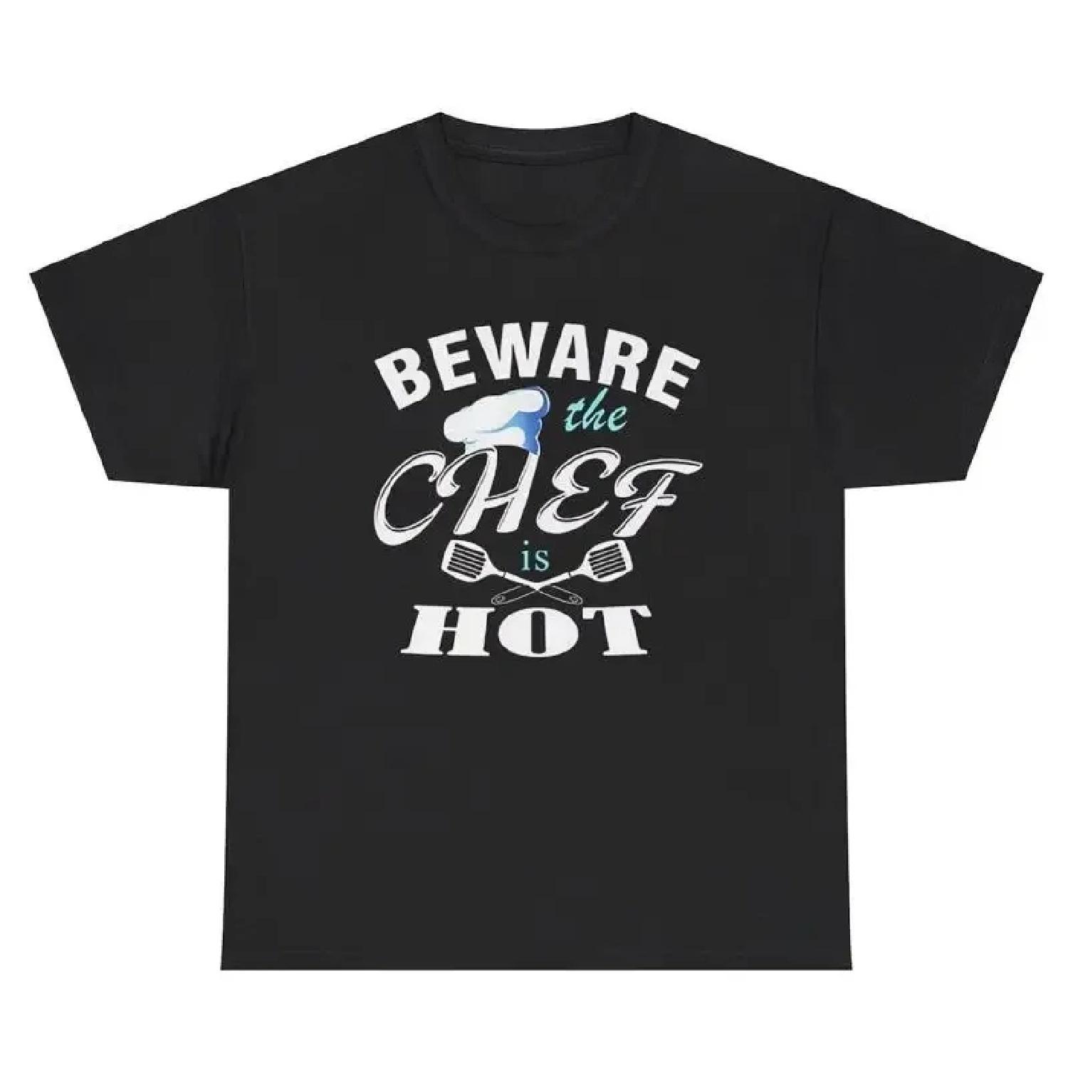 Осторожно, Шеф Горячий Футболка Смешная Ироничная Gen Z Weirdcore Футболка S