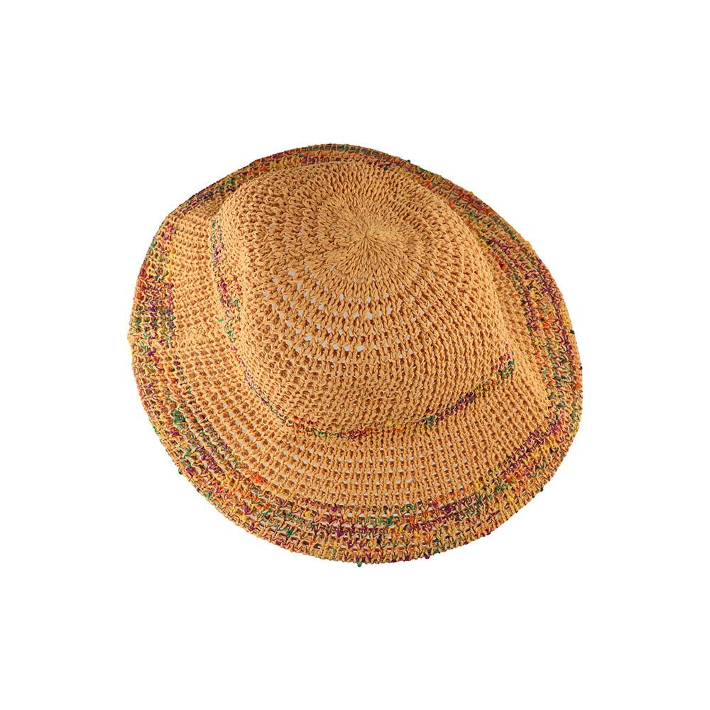 Rainbow Lafite Straw Hat UV Protection Weave Straw Cap Simple Woven Fisherman Hat  Holiday