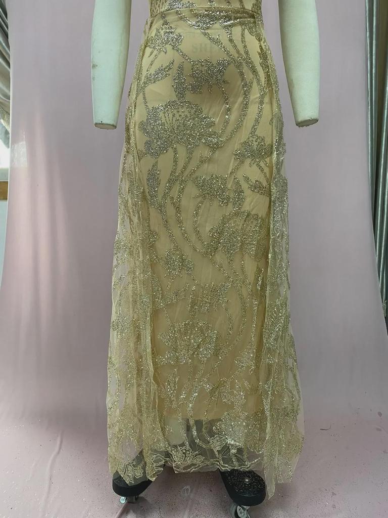 2025 evropské a americké retro elegantní dámské podzimní palácové večerní šaty s velkým švihem