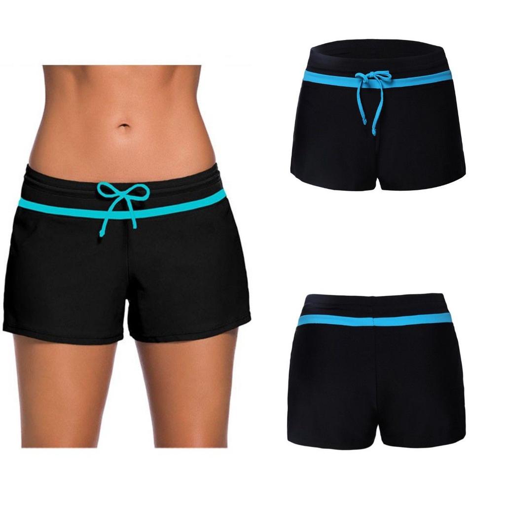 Plus Size Square Swim Shorts For Women Conservative Frenulum Design With Large Size And Good Elasticity