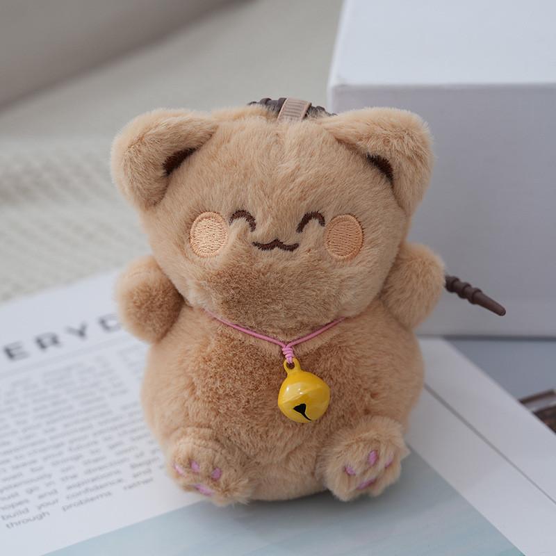 Adorable Cartoon Lucky Cat Plush Toy Pin Soft Stuffed Diy Decoration Accessory