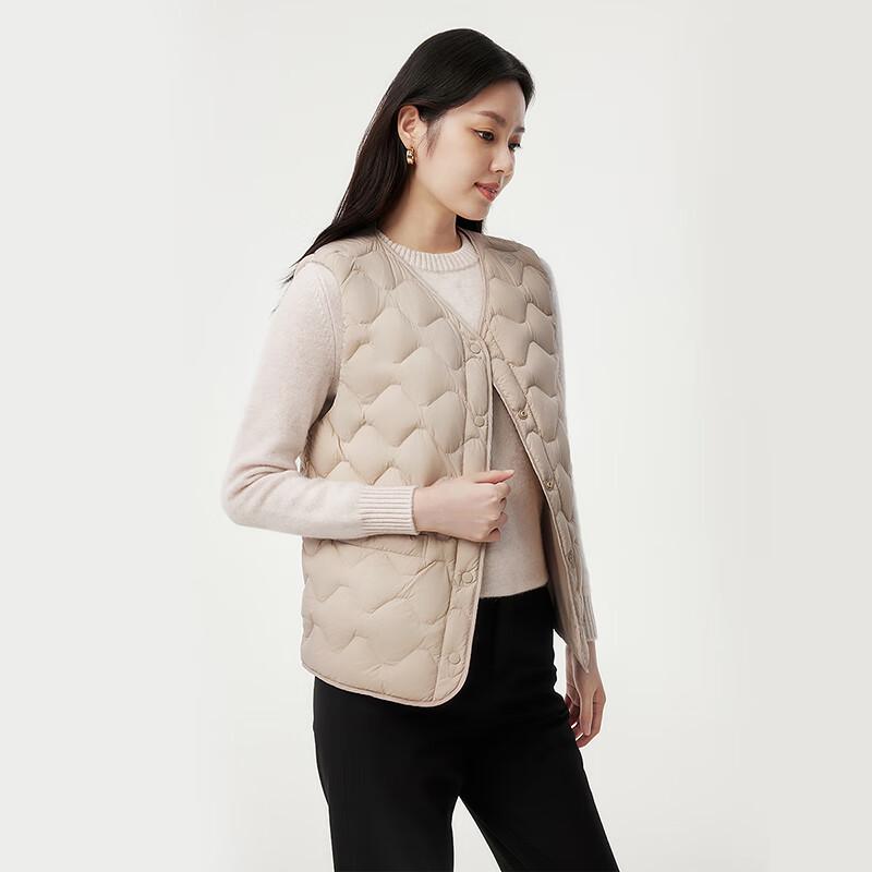 Tanboer Women's Lightweight Collarless Down Vest
