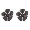 Personalized Medieval Light Luxury High-end Design Sense Alloy Full of Diamonds Unique Flower Stud Earrings Versatile Temperament Accessories
