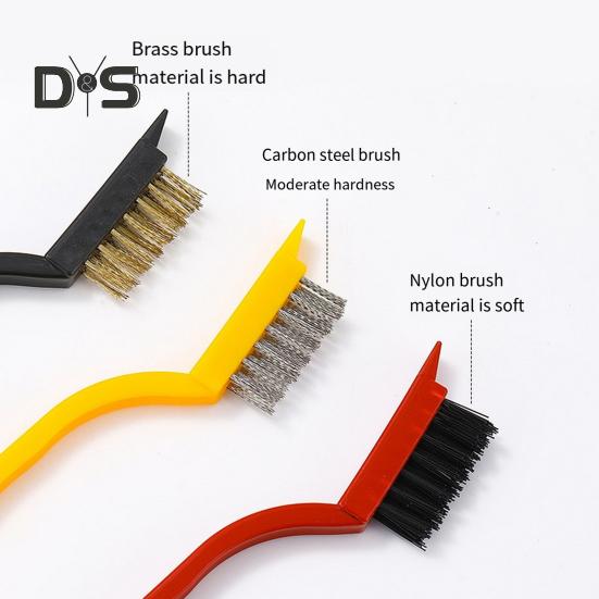 1 Set Wire Brush Oven Scraper Set Anti-scratch Anti-slip Handle Smooth Stainless Steel Grease Remover Gap Cooker Hood Hearth Kitchen Cleaning Tool