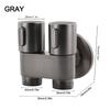 Double Outlet Angle Valve Wall-Mounted Toilet Inlet Valve Bathroom Washing Machine Water Stop Quick Opening Angle Valve Faucet