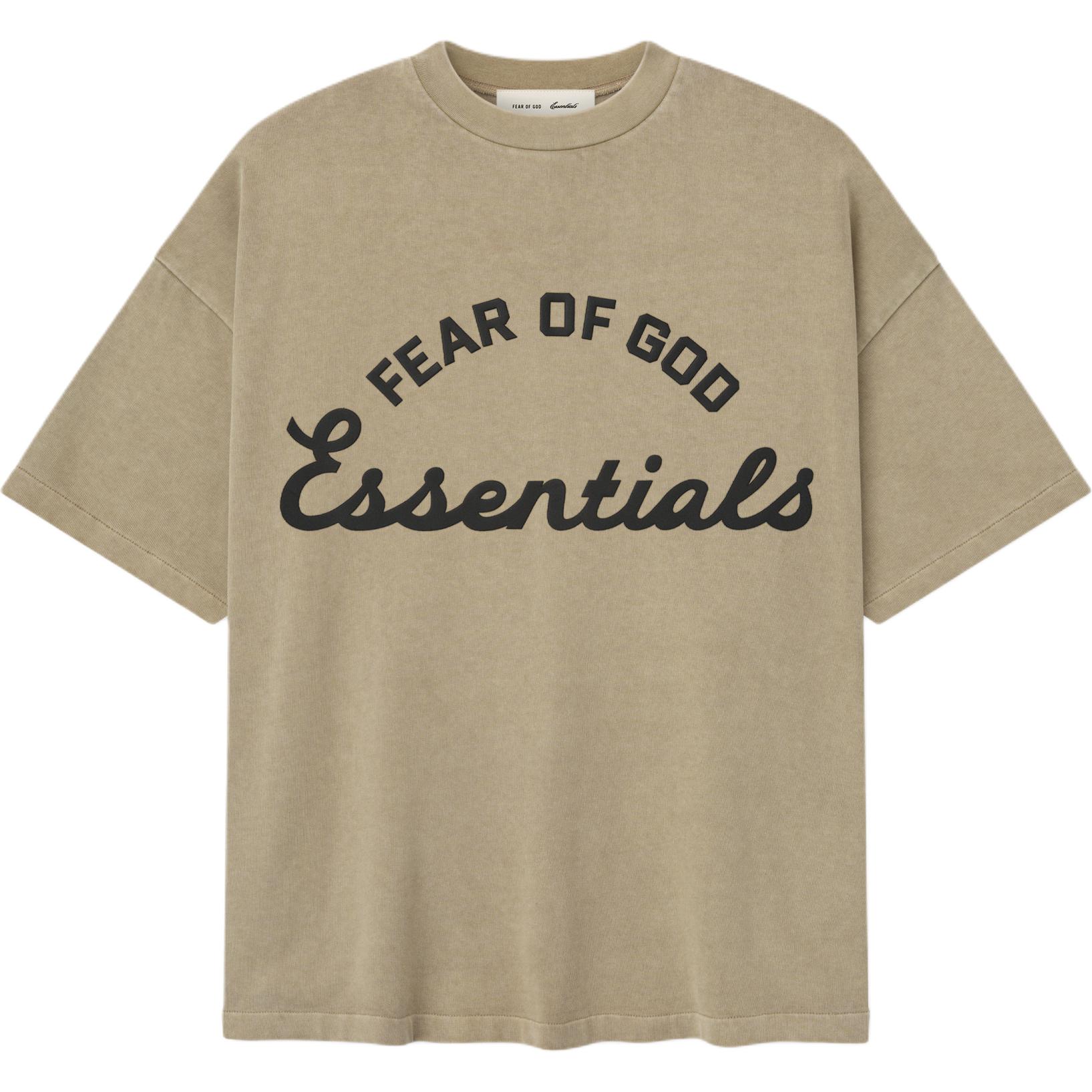 Fear of God Essentials 90s Short-Sleeve Tee Faded Dune Men Tops Tan 125SP264112F S