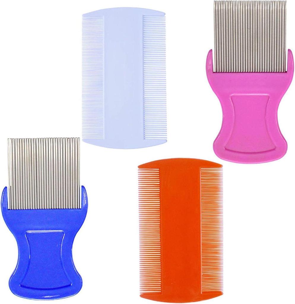 Double-Row Fine-Toothed Flea and Tick Removal Comb for Cats and Dogs