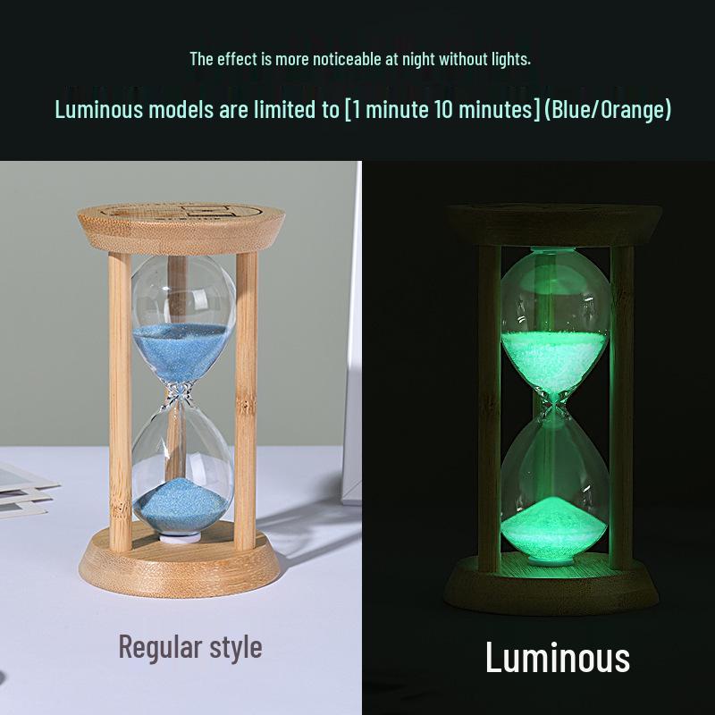 Clessidra Timer Resistente per Bambini: Ornamento rotondo in legno 1-30 Min