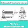 304 Stainless Steel Mushroom Head Hexagon Screw M2-M6