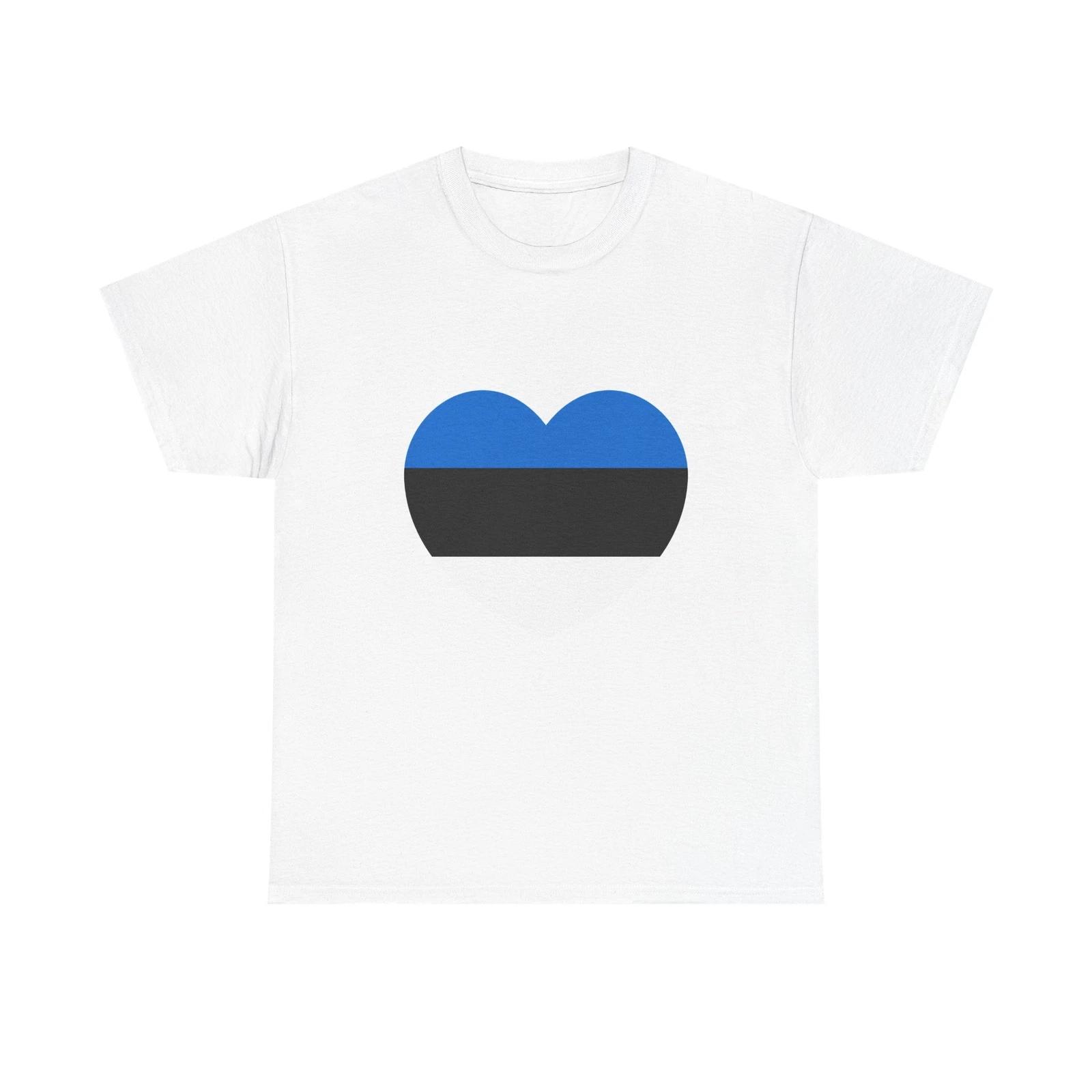 Heart Flag of Estonia - T shirt 3XL