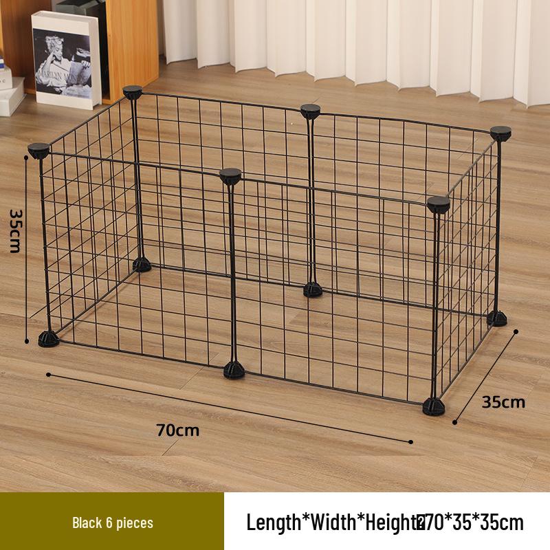 Pet Iron Mesh Detachable Fence: Indoor Gate, Isolation Guardrail, Escape-Proof, Easy Assembly