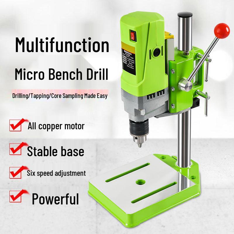 Compact 220V Precision Mini Bench Drill Press for Household & Industrial Use
