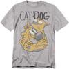 Catdog - Zusammenkleben - Erwachsenen Unisex Kurzarm-T-Shirt - Grau