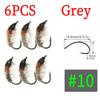 6PCS Scud Nymph Flies Copper Wire Weighted Flash Dubbing Caddis Larva Emerger Fly Fishing for Trout Czech Nymphing River Fishing