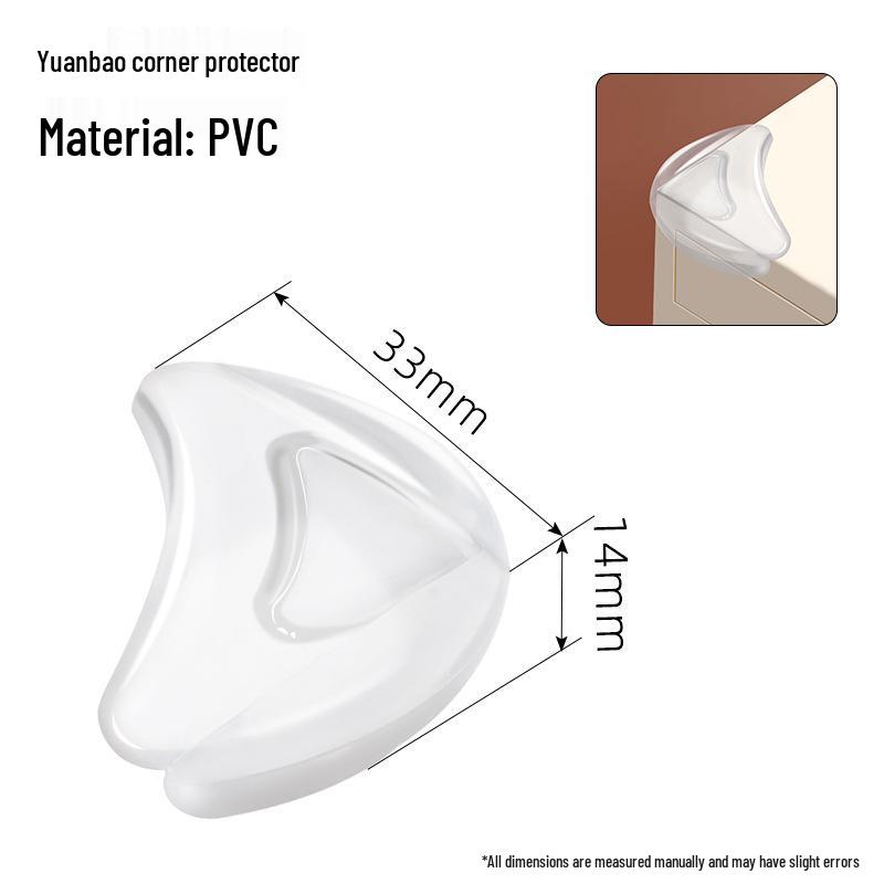 Kids' Protective Soft Silicone Table Corner Guards, Transparent Anti-Bump Cushion