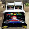 Comfortable Bedding Set, 3D Cartoon Mario Three-piece Set, Including Duvet Cover and Pillowcases.