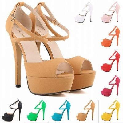 Rom Stil Frauen Sexy Offene Zehen Sandalen Dünne Fersen Plattform High Heels Pumps Sommer Schuhe Stilettos Wildleder schuh