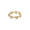 Heart Contemporary Love Ring For Women Featuring Stunning Rhinestones Silver In