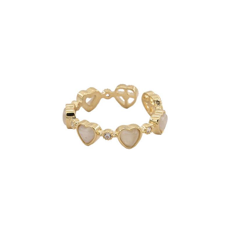 Heart Contemporary Love Ring For Women Featuring Stunning Rhinestones Silver In