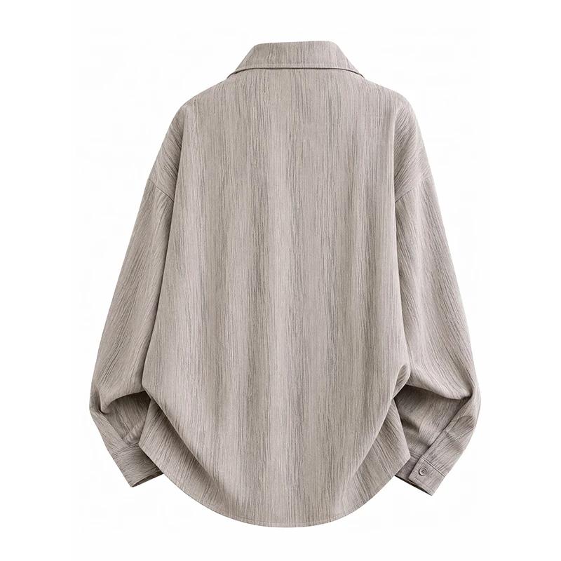 Men's Shirt 2026 Autumn New Arrival Shirts Men Corduroy Tie Dye Shirt Hong Kong Style Loose Long Sleeve Casual Blouse
