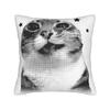 Y2K Funny Cat Meme Pillowcase Soft Fabric Cushion Cover Gift Pillow Case Cover Home Square 45X45Cm