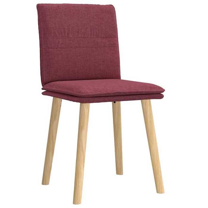 VidaXL Dining Chairs Set of 2 Burgundy Red Fabric, Chair, Living Room Chair, Accent Chair, Kitchen Chair, Seat of 4101258