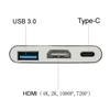 Type C À 4K HDMI USB3.0 Chargeur HUB Adaptateur USB-C 3.1 Convertisseur Pour Macbook Argent