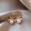 2024 High-End Pearl Stud Earrings: French Light Luxury Style for Women