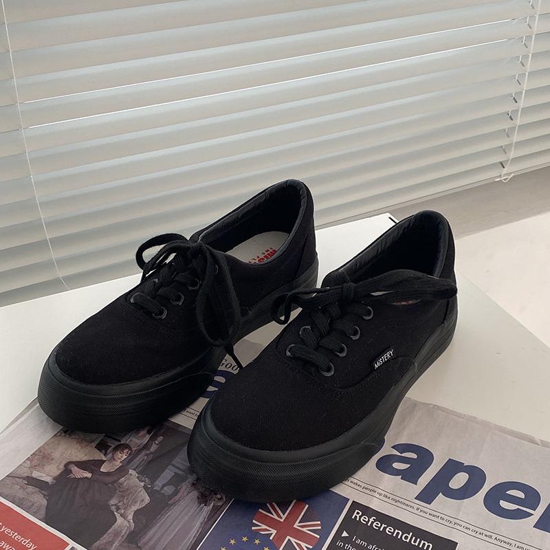 Platform canvas shoes female height-increasing student casual shoes Hanhan big head shoes 503