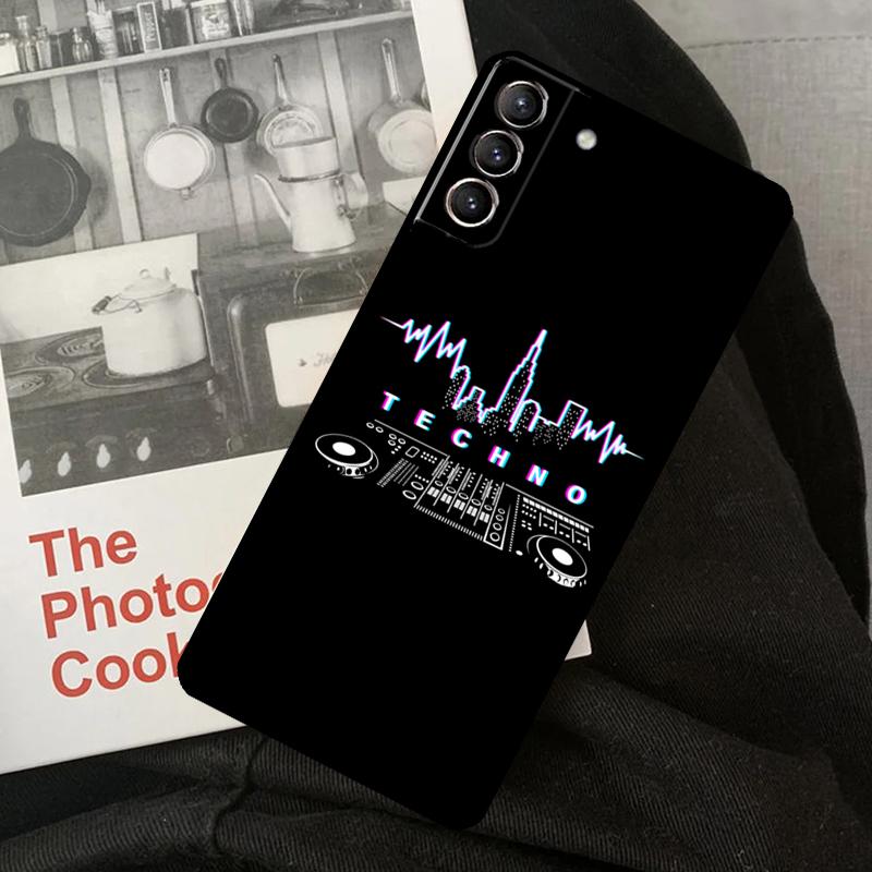 Techno Music Phone Case For Samsung Galaxy S22 S23 S24 Ultra S20 S21 S24 FE S9 S10 Plus Note 10 20 Ultra