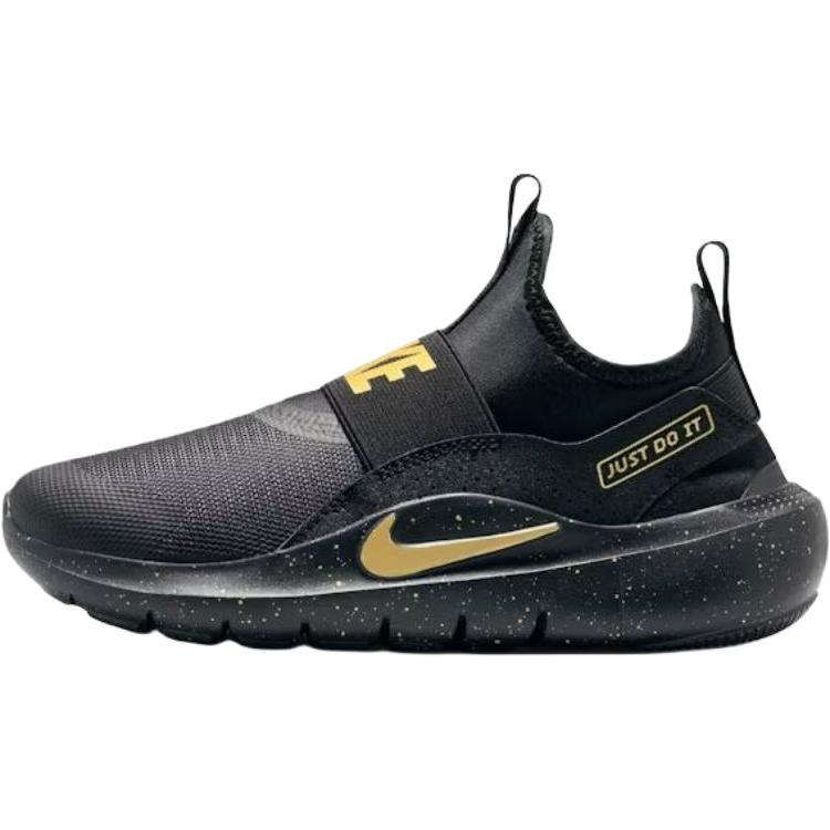 

Nike Flex Runner 4 GS Black Metallic Gold Kids Sneakers IM6737-001 37.5