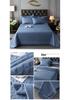 All-Season Solid Color Quilted Bedding Set with Duvet Insert and Cotton Padding