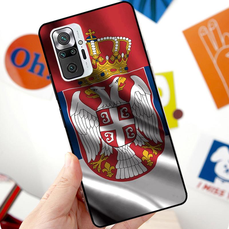 Flag of Serbia Serbian Case For Xiaomi Redmi Note 12 Pro 11 8 9 10 Pro 9S 10S 11S 12S Redmi 12C 10C 9C 10A Cover