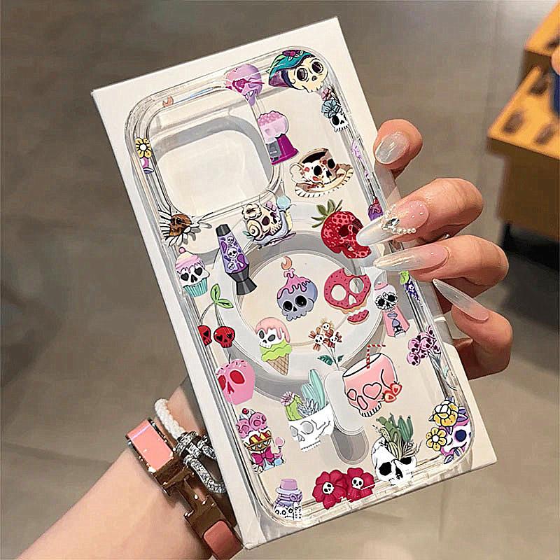 Mischievous Skull Phone Case For IPhone 17 Air 16 16E 15 14 Plus 13 12 11 Pro Max Cute Cover Case For IPhone 16 15 14 Plus Case iphone 14