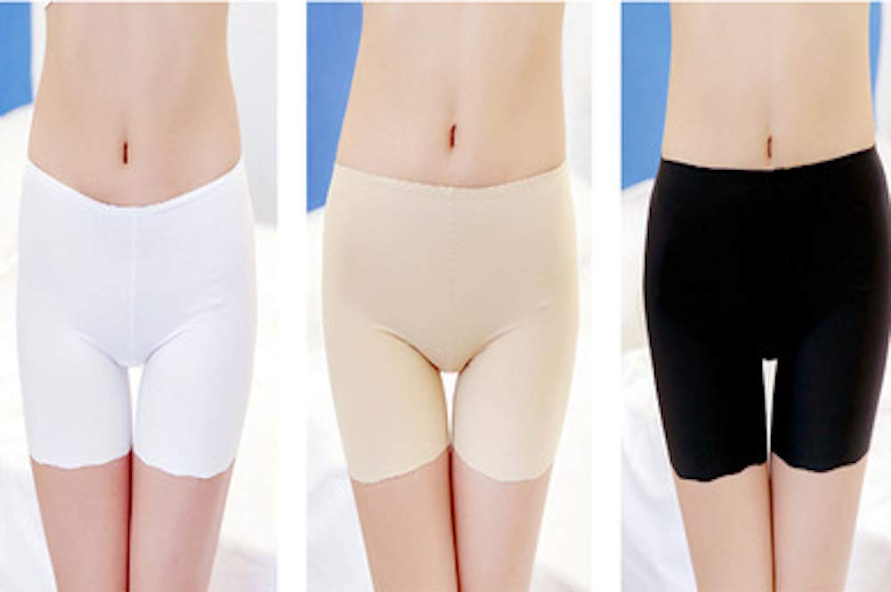 GOODS Plus Size 4XL Innerwear Length Wave [TOKYO MARKET] [PureAribon] Anti-Chafing Spats/Pettipants (Beige, 3/4 Pattern)