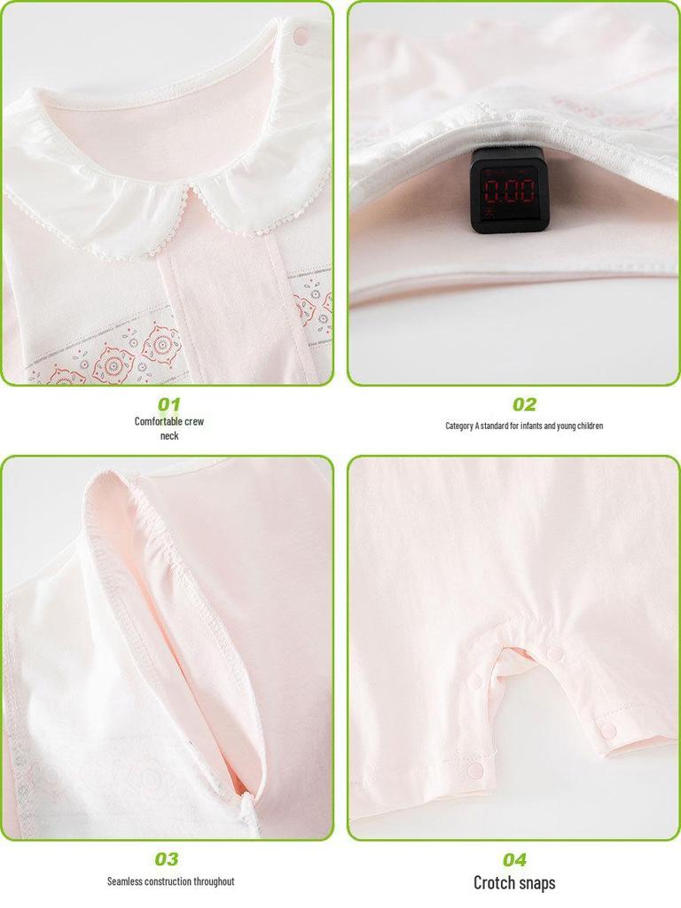 Angel Garden Summer Short Sleeve Newborn Jumpsuit Romper