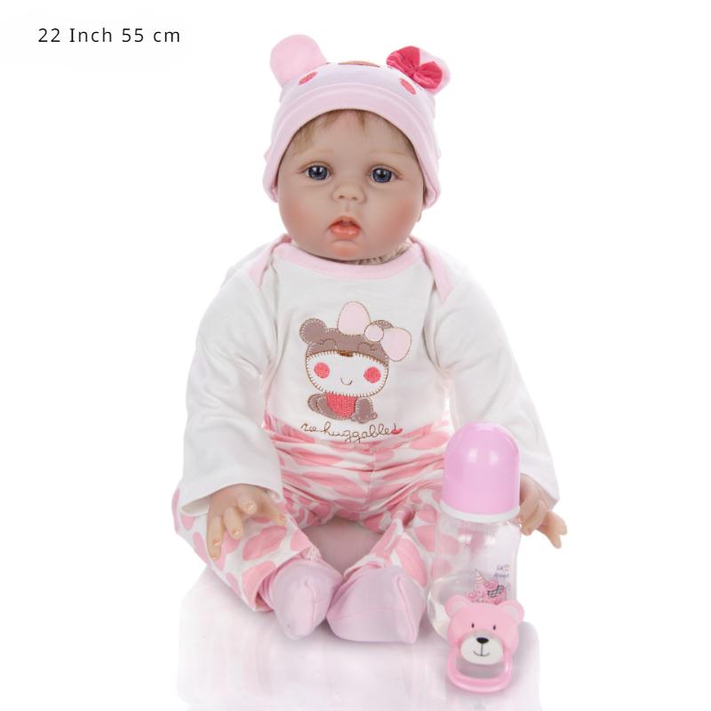 

Классическая 17/22-дюймовая мохеровая кукла реборн с корнями, унисекс, хлопковая набивная ткань, тело, кукла для новорожденного, милые куклы-симуляторы для детей, праздничный подарок-сюрприз 55cm