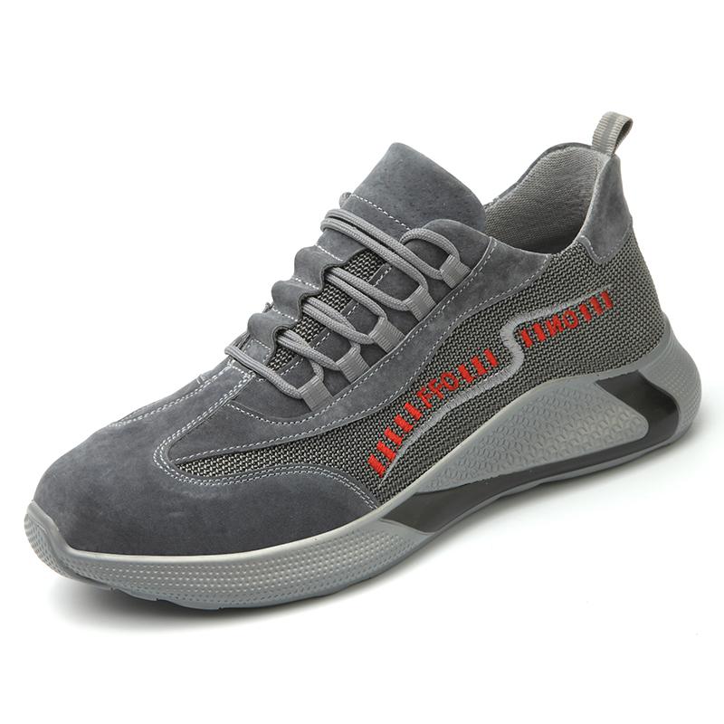 

Work Safety Shoes For Men Lightweight Protective Work Sneakers Steel Toe Shoes Breathable Sport Safety Shoes 44 серый