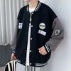 Baseball Jacket Men's Spring and Autumn Jacket Black Loose Jacket
