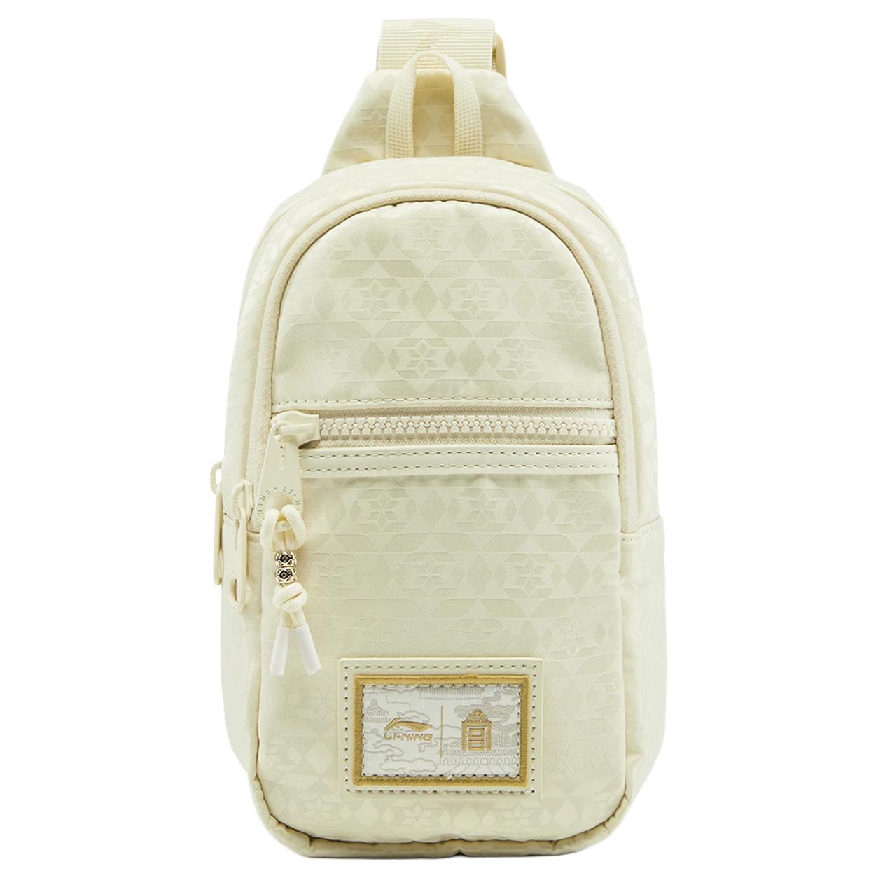 GUGONG X Li Ning China Culture Collection Sling Bags Beige ABDV383-2