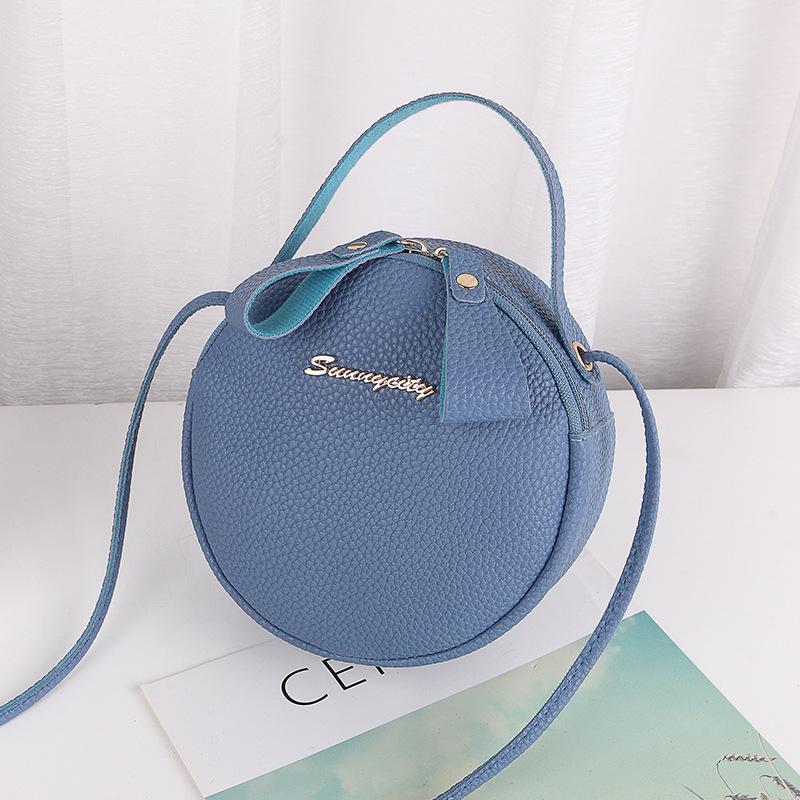 Spring Women's Cute Small Round Crossbody Handbag & Makeup Bag