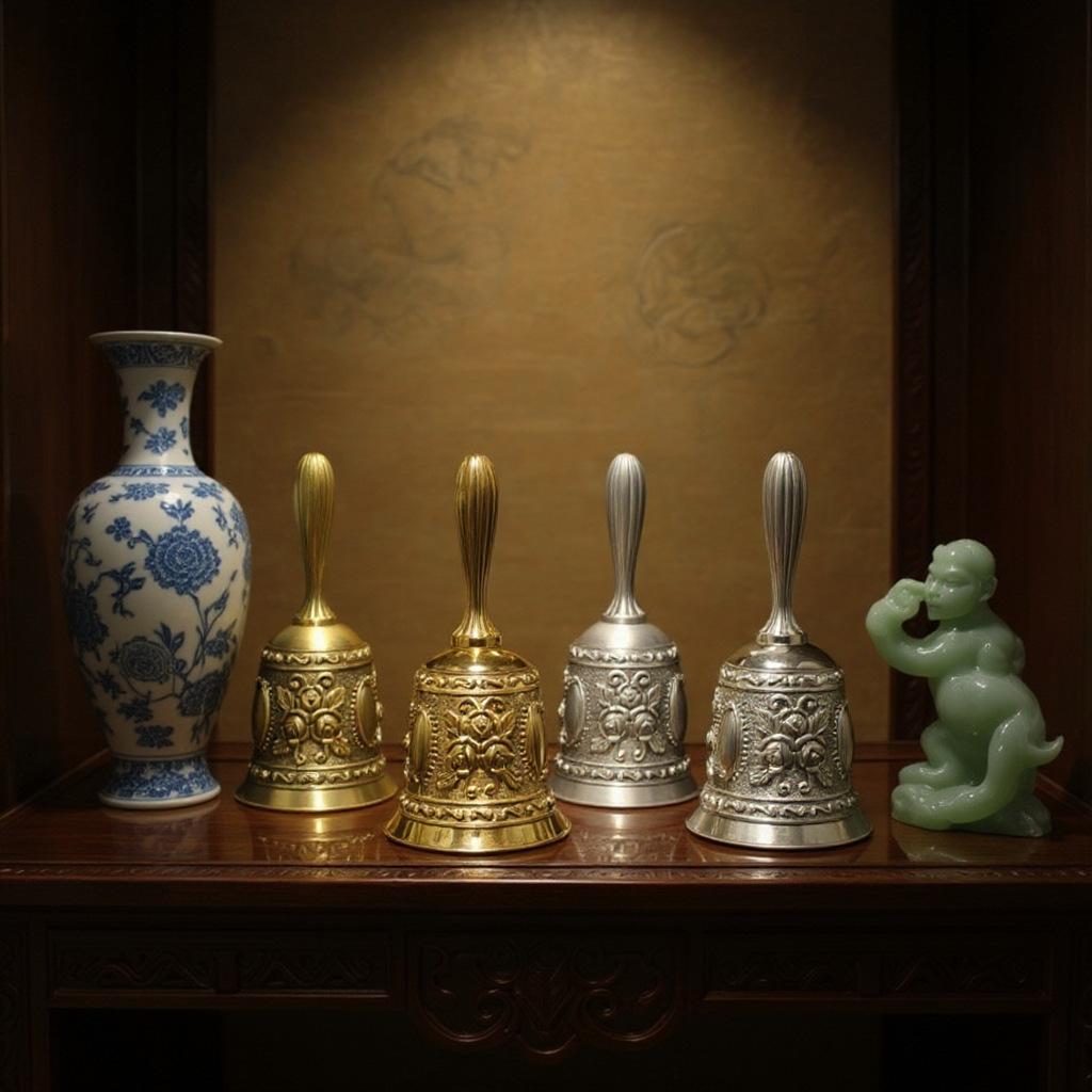 1 Pc Top Goods, Hand-ringing Bells, Retro Copper Bells, Serving Food, Lingdang Metal, Elderly Bells, Class Bells, Early Education Bells