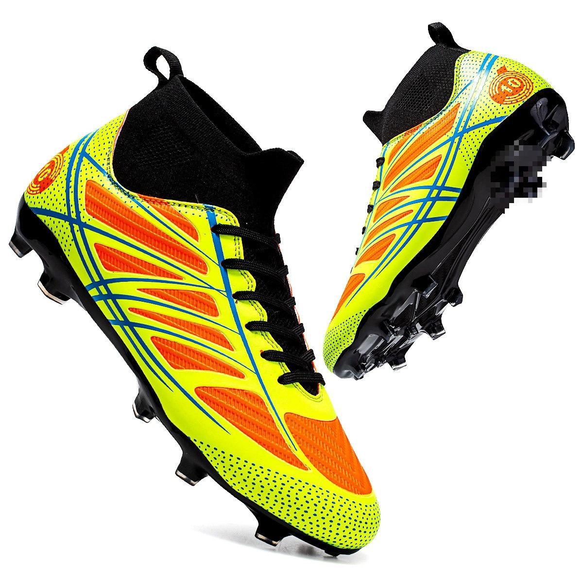 

Children s spring breathable student flying weaving 2025 new football shoes high-top professional training shoes football shoes 35