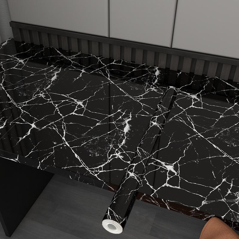 Waterproof Pvc Marble DIY Self-adhesive Wall Stickers Kitchen Renovation Wallpaper Decorative Film