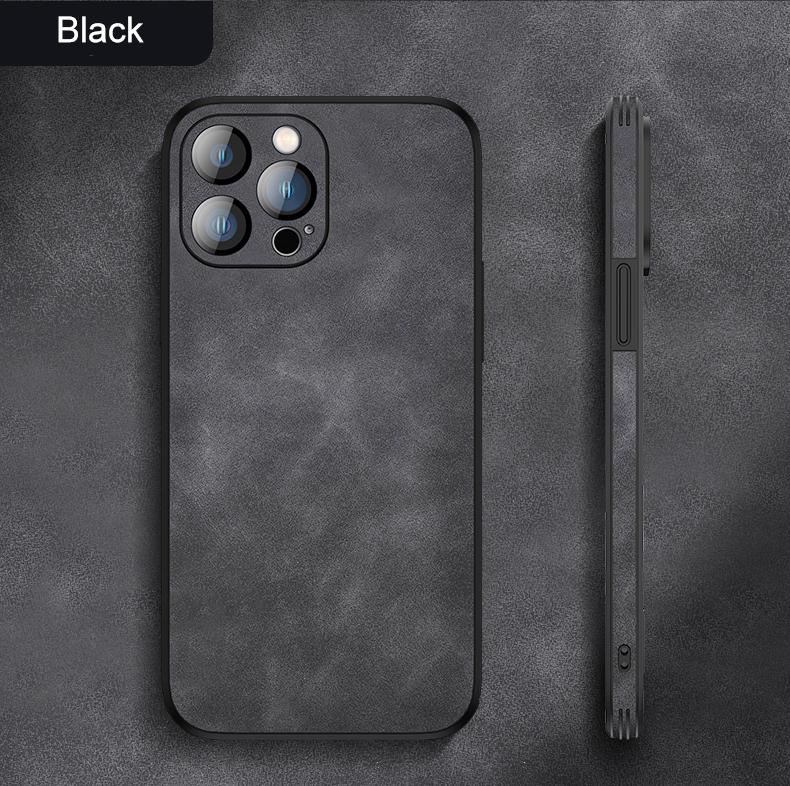 Shockproof Vintage Leather Case for iPhone 16 15 14 13 12 Mini 11 Pro X XR XS Max Plus i Phone 14 Soft Silicon Matte Cover Funda