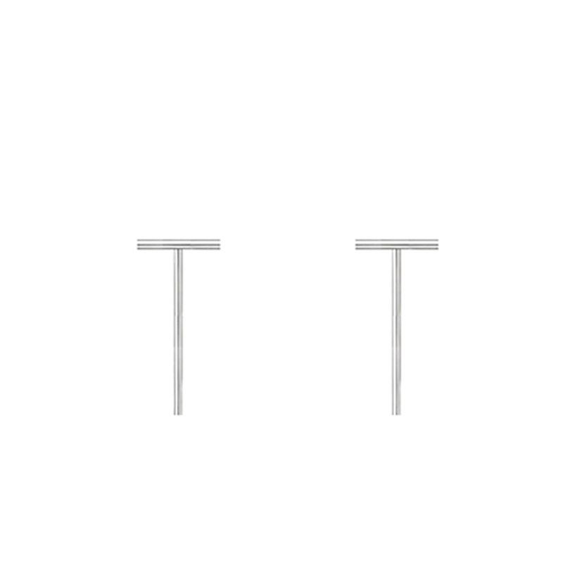 Sterling Silver Minimalist One-Word Small Pole Anti-Allergy Ear Studs One Word, One Pair