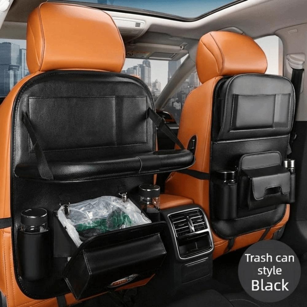 Heavy-Duty Waterproof Fabric Car Back Seat Organizer Foldable Table Tray Long Travels