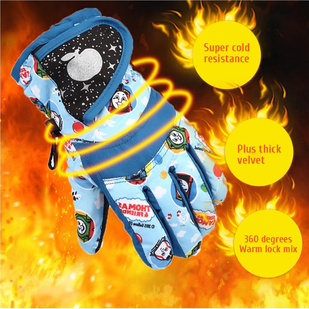 Wasserdicht Warmhaltend Kinder Winter Skihandschuhe Handwärmer Jungen Mädchen Camping Dick Thermohandschuh Bekleidungszubehör
